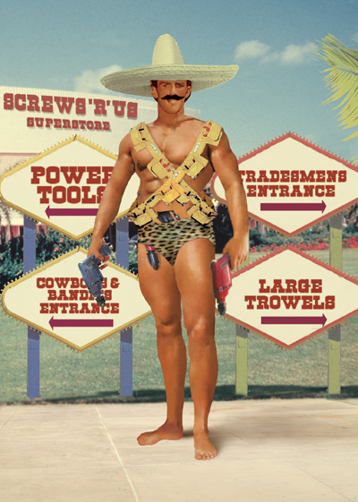 BC127 - Blank Screws R Us Greeting Card by Max Hernn